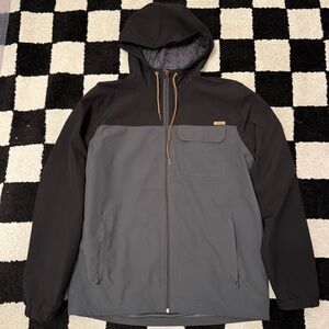 Voyager Men’s Windbreaker Water & Wind Resistant Jacket Black & Gray